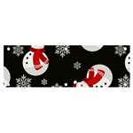 Christmas Texture, Retro Background With Snowmen Banner and Sign 6  x 2 