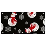 Christmas Texture, Retro Background With Snowmen Banner and Sign 6  x 3 