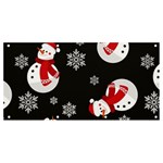 Christmas Texture, Retro Background With Snowmen Banner and Sign 8  x 4 