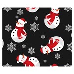 Christmas Texture, Retro Background With Snowmen Premium Plush Fleece Blanket (Small)