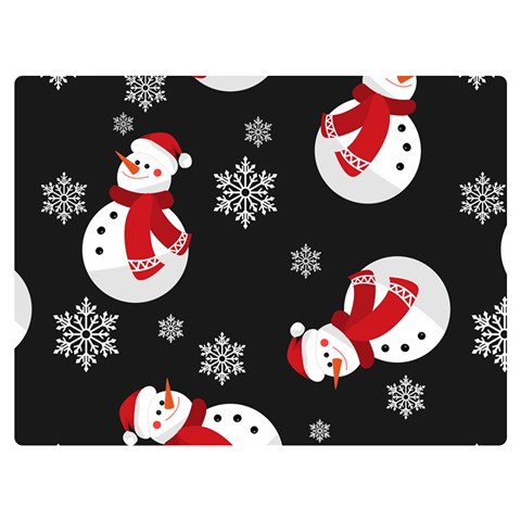 Christmas Texture, Retro Background With Snowmen Premium Plush Fleece Blanket (Extra Small) from ArtsNow.com 40 x30  Blanket Front