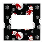 Christmas Texture, Retro Background With Snowmen White Box Photo Frame 4  x 6 