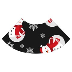 Christmas Texture, Retro Background With Snowmen Trumpet Sleeve Cropped Top from ArtsNow.com Cuff Right