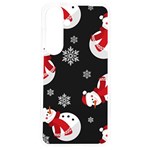 Christmas Texture, Retro Background With Snowmen Samsung Galaxy S24 6.2 Inch TPU UV Case