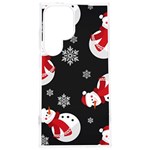 Christmas Texture, Retro Background With Snowmen Samsung Galaxy S24 Plus 6.7 Inch TPU UV Case