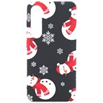 Christmas Texture, Retro Background With Snowmen Samsung Galaxy S24 6.2 Inch Black TPU UV Case