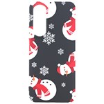 Christmas Texture, Retro Background With Snowmen Samsung Galaxy S24 Plus 6.7 Inch Black TPU UV Case