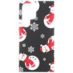 Christmas Texture, Retro Background With Snowmen Samsung Galaxy S24 Ultra 6.9 Inch Black TPU UV Case