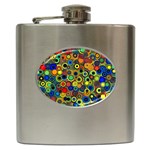 Circles, Colorful Hip Flask (6 oz)