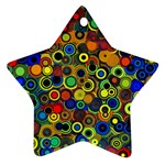 Circles, Colorful Star Ornament (Two Sides)