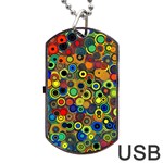 Circles, Colorful Dog Tag USB Flash (One Side)