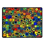 Circles, Colorful Two Sides Fleece Blanket (Small)