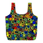 Circles, Colorful Full Print Recycle Bag (L)