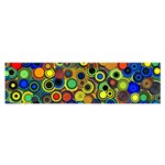 Circles, Colorful Oblong Satin Scarf (16  x 60 )