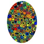 Circles, Colorful UV Print Acrylic Ornament Oval