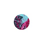 Colorful Splashes Grunge, Abstract Art 1  Mini Buttons