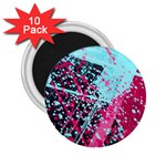 Colorful Splashes Grunge, Abstract Art 2.25  Magnets (10 pack) 