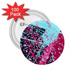 Colorful Splashes Grunge, Abstract Art 2.25  Buttons (100 pack) 