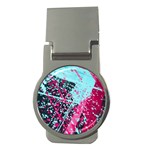 Colorful Splashes Grunge, Abstract Art Money Clips (Round) 