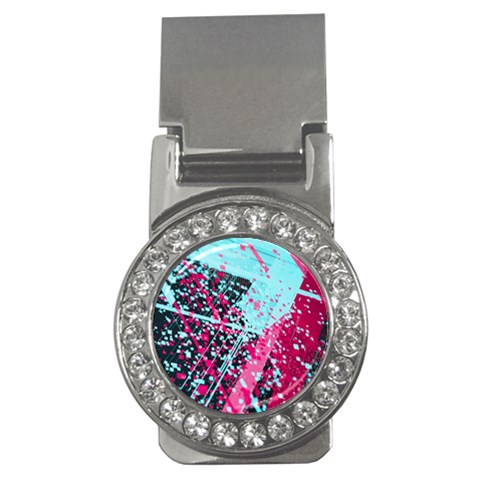 Colorful Splashes Grunge, Abstract Art Money Clips (CZ)  from ArtsNow.com Front