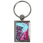 Colorful Splashes Grunge, Abstract Art Key Chain (Rectangle)