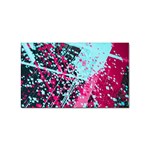 Colorful Splashes Grunge, Abstract Art Sticker (Rectangular)