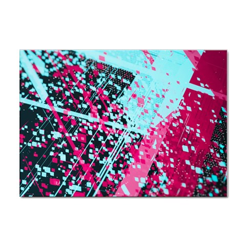 Colorful Splashes Grunge, Abstract Art Sticker A4 (100 pack) from ArtsNow.com Front