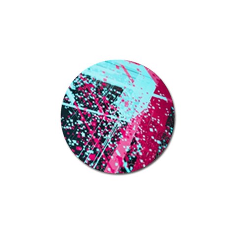 Colorful Splashes Grunge, Abstract Art Golf Ball Marker from ArtsNow.com Front