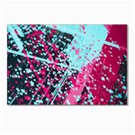 Colorful Splashes Grunge, Abstract Art Postcard 4 x 6  (Pkg of 10)