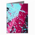 Colorful Splashes Grunge, Abstract Art Greeting Card