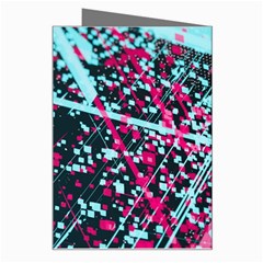 Colorful Splashes Grunge, Abstract Art Greeting Card from ArtsNow.com Right