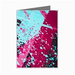 Colorful Splashes Grunge, Abstract Art Mini Greeting Card