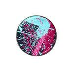 Colorful Splashes Grunge, Abstract Art Hat Clip Ball Marker