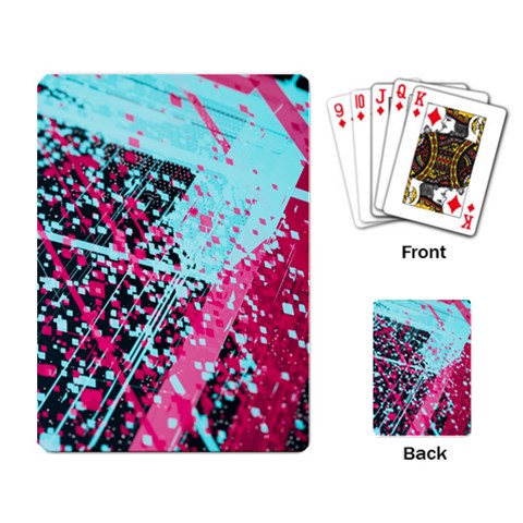 Colorful Splashes Grunge, Abstract Art Playing Cards Single Design (Rectangle) from ArtsNow.com Back