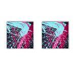 Colorful Splashes Grunge, Abstract Art Cufflinks (Square)