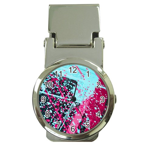 Colorful Splashes Grunge, Abstract Art Money Clip Watches from ArtsNow.com Front