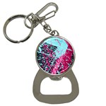 Colorful Splashes Grunge, Abstract Art Bottle Opener Key Chain