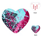 Colorful Splashes Grunge, Abstract Art Playing Cards Single Design (Heart)