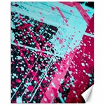 Colorful Splashes Grunge, Abstract Art Canvas 16  x 20 