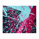 Colorful Splashes Grunge, Abstract Art Small Glasses Cloth (2 Sides)