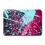 Colorful Splashes Grunge, Abstract Art Small Doormat