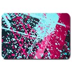 Colorful Splashes Grunge, Abstract Art Large Doormat