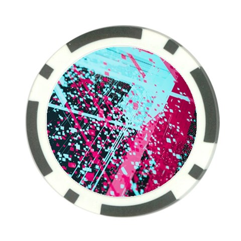 Colorful Splashes Grunge, Abstract Art Poker Chip Card Guard from ArtsNow.com Front