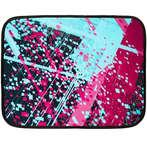 Colorful Splashes Grunge, Abstract Art Two Sides Fleece Blanket (Mini) from ArtsNow.com 35 x27  Blanket Front