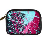 Colorful Splashes Grunge, Abstract Art Digital Camera Leather Case