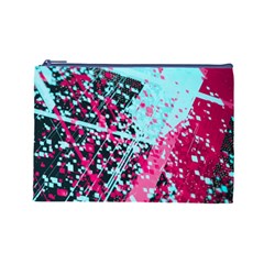 Colorful Splashes Grunge, Abstract Art Cosmetic Bag (Large) from ArtsNow.com Front