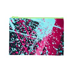 Colorful Splashes Grunge, Abstract Art Cosmetic Bag (Large) from ArtsNow.com Front