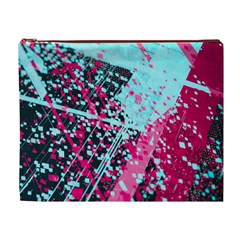 Colorful Splashes Grunge, Abstract Art Cosmetic Bag (XL) from ArtsNow.com Front