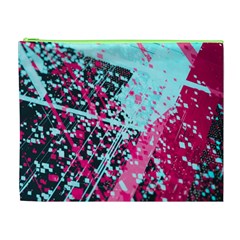 Colorful Splashes Grunge, Abstract Art Cosmetic Bag (XL) from ArtsNow.com Front