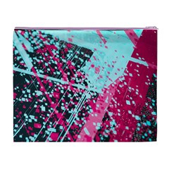 Colorful Splashes Grunge, Abstract Art Cosmetic Bag (XL) from ArtsNow.com Back